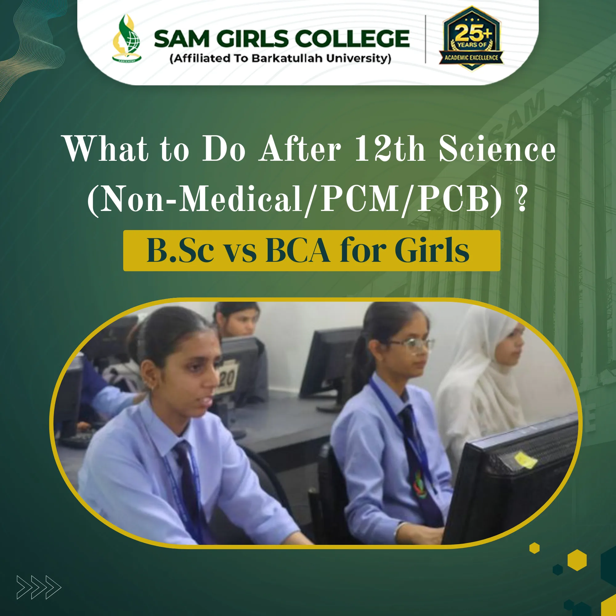What to Do After 12th Science (Non-MedicalPCMPCB) B.Sc vs BCA for Girls